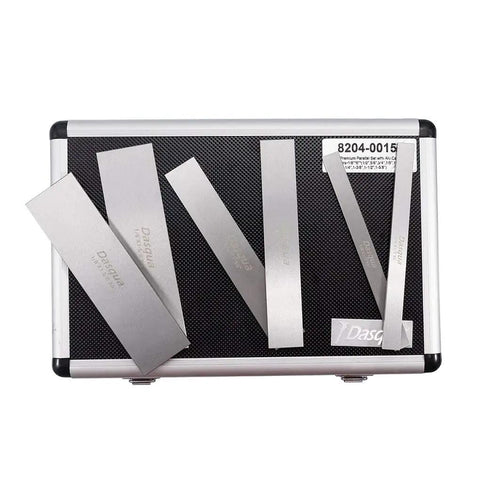 10 Piece Premium Pro Grade Parallel Gauge Set One Eighth Inch By Six Inch With Aluminum Case, High Precision Machining displayed.