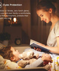 Mother reading to child under Dimmable LED Edison Style Filament Bulbs 100W Incandescent Equivalent 8W 1200 Lumens E26 Base 2700K