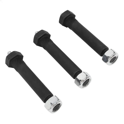 Heavy Duty Trailer Shackle Bolt Kit With Greasable Suspension Screws, 14-Piece 9/16 X 3 Inch M11 X 1.25 Set For Leaf Spring Hangers And 2000 To 7000 Lb Axles, black steel bolts with nuts