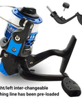 Reel of Kids Fishing Rod Set 1.5M Telescopic Pole With Reel, Line and Tackle Kit, black handle and interchangeable features