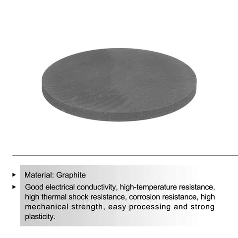 Round Graphite Block Disk Ingot High Purity Graphite Plate Sheet 80x5mm for melting, casting, and electrolysis applications
