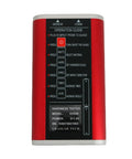 Heavy Duty Digital Metal Hardness Tester Gauge showing operation guide and control buttons for steel iron bronze copper testing.