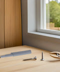Installation tools for 5 Pack Cabinet Door And Drawer Dampers, Soft Close Silent Buffers For Kitchen Cabinets in grey ABS