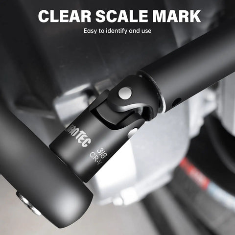 Heavy Duty Four Piece Three Eighths Inch Drive Impact Extension Bar Set With Universal Joint shown in use on car