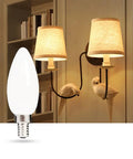 Dimmable LED Filament Candelabra Bulb With E12 Base For Your Chandelier, Frosted Glass, 2700K Warm White, UL Listed, 6 Pack