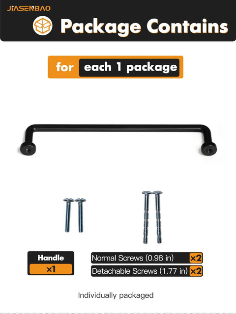 Black Cabinet Bar Pulls 6.3 Inch Center 10 Pack Classic Modern Matte Bar Handle with included screws set