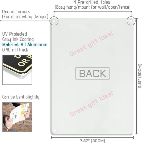 Pinch Points Warning Sign Keep Hands Clear From Moving Machinery Aluminum 8x12 Inch back view with details