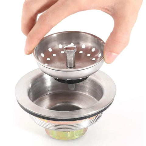 Three And A Half Inch Kitchen Sink Drain Assembly With Strainer Basket And Stopper All Stainless Steel Drain Kit Built To Last Rustproof Fits Most American Sinks Easy Install