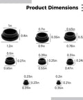 Dope 125 Piece Black Silicone Plug Assortment Kit With Storage Case For Round Holes 0.2 To 1 Inch Perfect Snap Lock Rubber Seals For Home Fix Ups And Scratch Protection On All Your Furniture Or Equipment Projects Today. black silicone plugs sizes