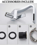 Chrome Bathroom Sink Faucet With Single Hole Mount, Solid Brass Lavatory Vanity Faucet, One Handle Design accessories included.