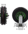 Heavy Duty Pneumatic Caster Wheels 8 Inch Air Tires Smooth As Butter Industrial Casters with plate mount and rubber tires.