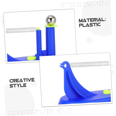 Hands On Inertia Demonstrator Pendulum Kit featuring blue plastic base with spring for middle school science experiments.
