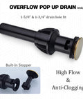 Brushed Gold 4 Inch Centerset Bathroom Faucet With Two Handles For 3 Hole Lavatory Vanity Sink Overflow Pop Up Drain