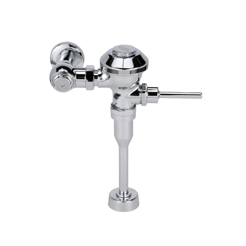 Exposed Aquaflush Manual Diaphragm Flush Valve With 3.5 GPF Sweat Solder Kit Cast Chrome Wall Flange ADA Compliant Handle