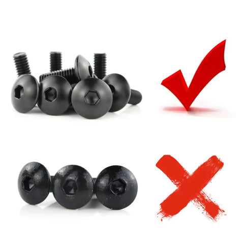 Beefy Black Full Fairing Bolts Kit For CBR600RR 2007 2008 2009 2010 2011 2012 Motorcycle With Nuts Washers And Fasteners Set Heavy Duty Hardware For A Tight No Fuss Fairing Setup, black metal bolts with washers and screws