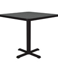 30-Inch Square Bar Table For Cafes And Break Rooms With 29-Inch Tall Height, Montana Granite Laminate Top, Black X Base