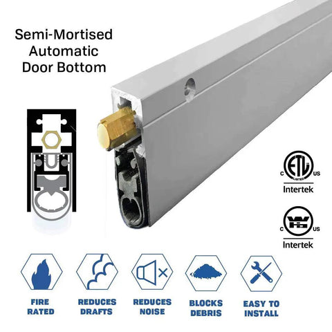 Semi-Mortised Automatic Door Bottom 36 Inch For Tight Seals And Smooth Quiet Closings With Durable Rubber Housings