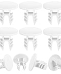 10 Piece Plastic Closet Rod End Caps Set For Standard 1 To 1.5 Inch Rods Sealing Plugs And End Brackets White Wear Resistant Durable Plastic For Easy Wardrobe Finishing, white plastic end caps