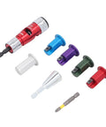 Fabater Premium Electric Wire Stripper For 6-14 Awg Solid Hard Cable with assorted drill bit attachments, aluminum alloy.