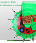 Transparent hopper on Corn Planter Seeder With Adjustable Depth For Precise Row Planting, showing seed dispenser mechanism