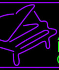 Purple Piano LED Neon Sign With Dimmer 15 Inch Tall By 19 Inch Wide Black Square Cut Acrylic Backing Premium Indoor Light