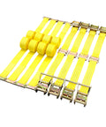 Heavy Duty Ratchet Tie Down Straps 2 Inch Wide By 15 Foot Long For Safe Cargo Securement 4,400 Pound Breaking Strength 8 Pack