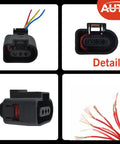 Oil Level Sensor Connector 3 Pin Wiring Harness For Volkswagen Passat B5 Audi A4 A6 Bora Golf Jetta 1J0973703 Replacement