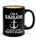 Sailor Coffee Mug 11oz Black My Boat Is Funny Gift For Boaters And Sailors Boat Captain Gift Lake Lover Humor Sailboat Gifts Funny Boating Mug For Morning Coffee On The Go.