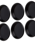 Six Pack Black Snap-In Closet Door Finger Pulls 2-1/8 Inch No Nails Needed Easy Install For Pocket Doors Sliding Bi-Pass Cabinets