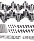 1.70 To 1.70 Shaft Rocker Arm Kit For Big Block Chevy, High Performance Upgrade With Durable Shafts, Bolt On Rocker Set For Chevy V8, Improves Lift, RPM Range, Valve Train Response, And Overall Street And Track Power, with rockers, shafts, shims, and hardware