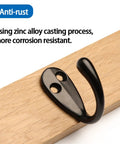 Rock Solid 10 Pack Heavy Duty Wall Hooks, Top Shelf Stainless Steel Robe Coat Hanger Rack mounted on a wooden surface.