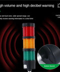 Industrial LED Warning Light for Security and Alarm Systems with Flashing or Steady Modes Multi Layer Siren Indicator Lamp