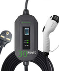 Heavy Duty Level 2 EV Charger 240V 16 Amp Portable Electric Car Charging Station with 30 Ft cable and NEMA 6-30 plug.