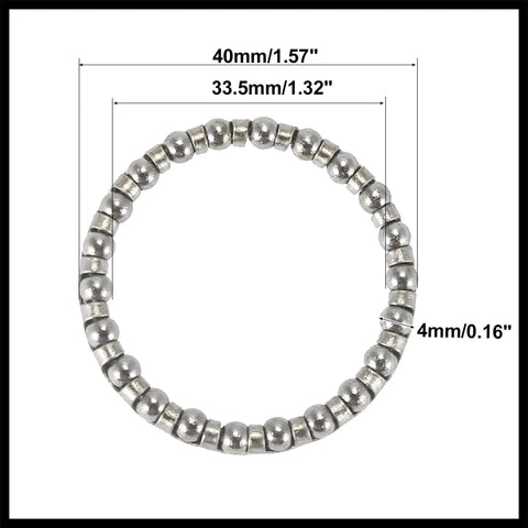 Four Pack Bicycle Ball Bearing Retainers With 22 Steel Balls For Crank And Wheel Bearings Durable Steel Cages Replacement Parts