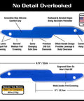 Pro Guitar Fret Leveling Kit With Beam, Crowning File And Polish Set - features of blue silicone grip crowning file.