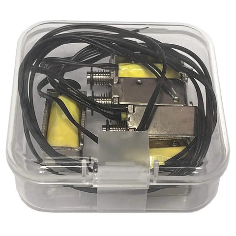 5-pack 12V DC Micro Push Pull Solenoid Actuator With 4mm Stroke in clear packaging, ideal for linear motion in small spaces