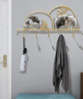 Heavy Duty Wall Mounted Coat Rack Hella Sturdy Iron Double Hooks For Entryway Mudroom Bathroom Rust Proof Finish No Fuss Setup Organizer For Coats Jackets Bags And Umbrella Daily Drivers with decorative design.