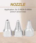 Get These 3 Pcs Heavy Duty Nozzle Kit For S-993A And S-995A Electric Desoldering Pumps With 1MM 1.5MM And 2MM Tips for steel nozzles.