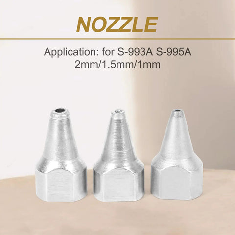 Get These 3 Pcs Heavy Duty Nozzle Kit For S-993A And S-995A Electric Desoldering Pumps With 1MM 1.5MM And 2MM Tips for steel nozzles.