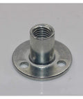 Straight Up Heavy Duty M12 Bedpost Connector Nuts For Furniture Assembly Zinc plated iron fitting with threaded hole.