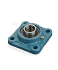 Pillow Block Bearing Flange Mounted 3/4 Inch Bore 4-Bolt Square Flanged Bearing Unit Cast Iron Housing Self Aligning
