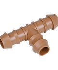 Half Inch Drip Irrigation Fittings Kit With Half Inch Tubing 18 Pieces Barbed Connectors Including 6 Tees 6 Couplings 6 Elbows No Fuss Quick Connect For 17mm ID Garden Sprinkler Systems brown barbed tee fitting