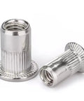 50 Pack Five Sixteenths By Eighteen Rivet Nuts 304 Stainless Steel Threaded Insert Nutserts For Metal And Plastic Fastening