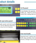 LCD and operation panel of Automatic Electric Heat Shrink Tube Cutter With Memory Function And Fast 100 Cut Per Minute Speed.