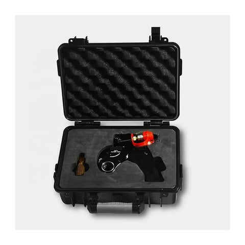Rock Solid Heavy Duty Hydraulic Torque Wrench Built From Premium Alloy Steel Delivering Knockout 4332 Nm Output in protective case.