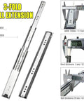 Heavy Duty 30 Inch Drawer Slides With 300 Lb Load Capacity, Ball Bearing Full Extension, Side Mount, Locking, 1 Pair For Cabinets And Tool Chests