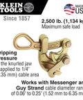 Haven's Grip Wire Pulling Tool for Wire Rope Up To 0.25 Inch, showing lightweight design and gripping mechanism for 2500-lb load