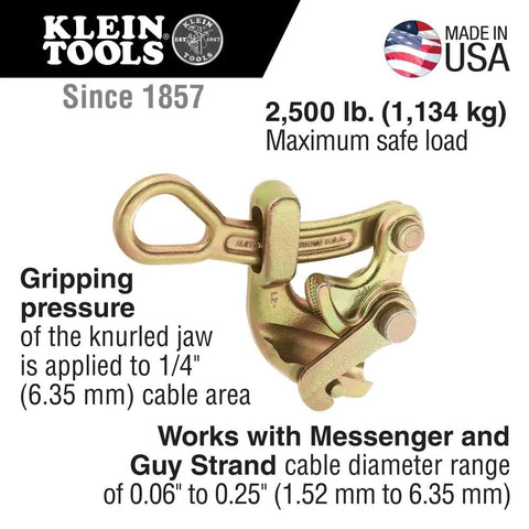 Haven's Grip Wire Pulling Tool for Wire Rope Up To 0.25 Inch, showing lightweight design and gripping mechanism for 2500-lb load