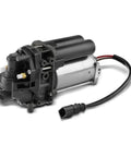 Bulletproof Heavy Duty Electric Air Suspension Compressor Compatible With Tesla Model S And X Sweet Ride Upgrade No Sweat Plug And Play Installation Guaranteed, showing a close-up view of the electric suspension pump.