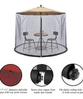 Keep Bugs Out With A 9 Foot Patio Umbrella Bug Screen Featuring A Zipper Door And Breathable Polyester Netting For The Ultimate Outdoor Mosquito Shield For Your Patio Umbrella Not Included